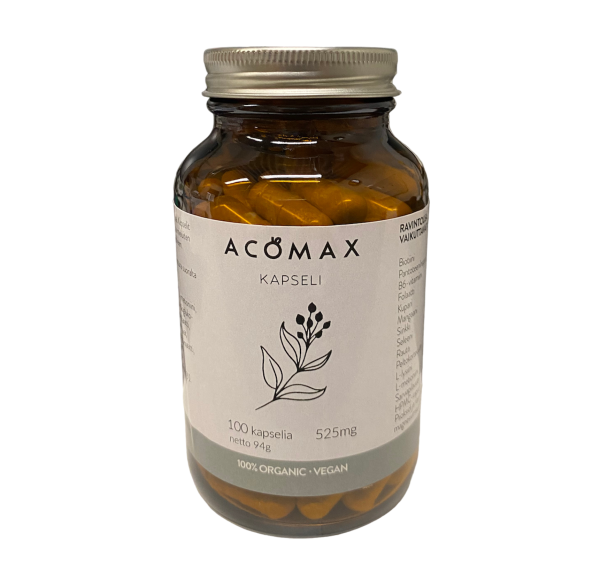 Acomax-hiuskapseli uusi pakkaus, 100 kaps
