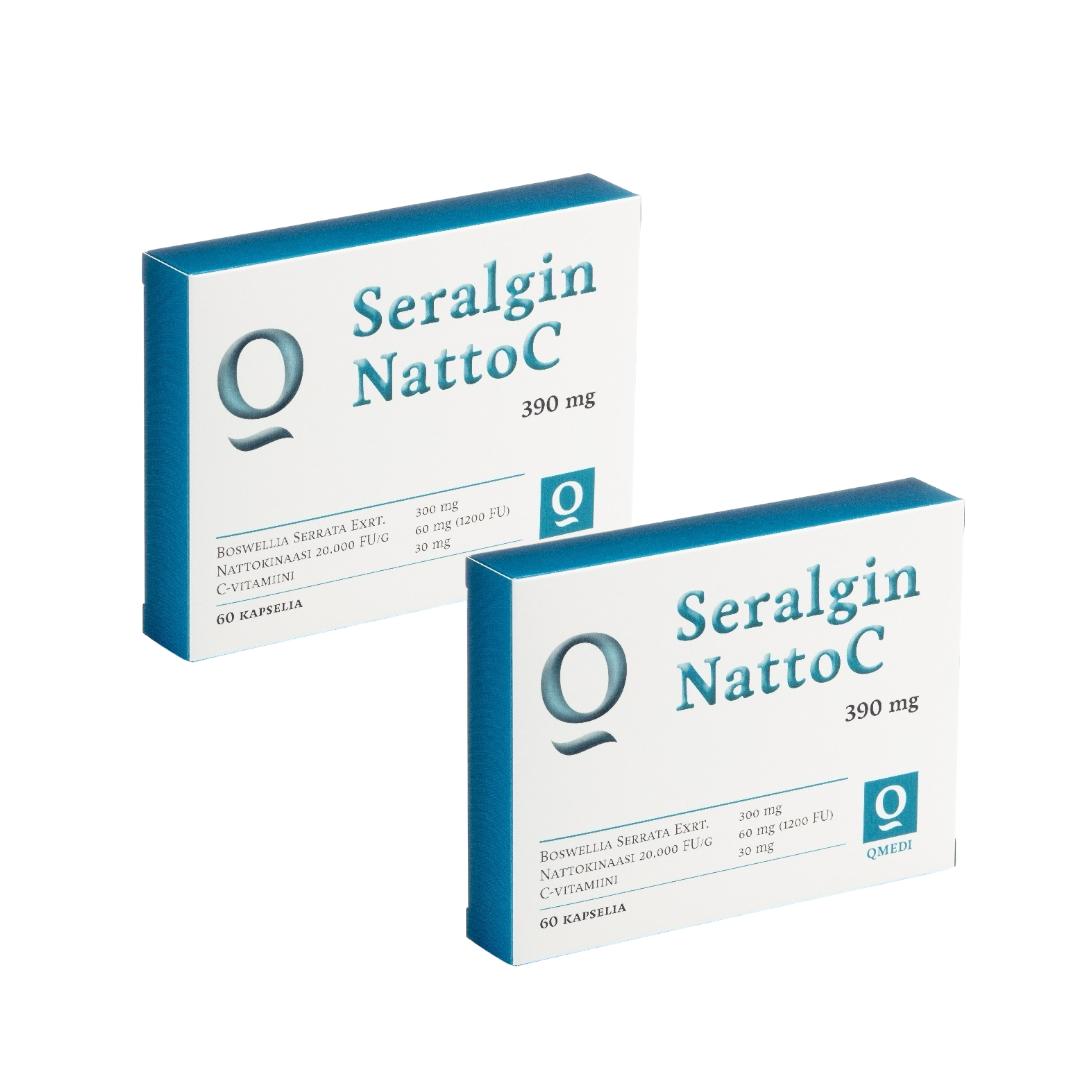 Marraskuun tuplatarjous, 2 Seralgin Natto C  60 kaps. pakkausta yhteishintaan! - Image 2