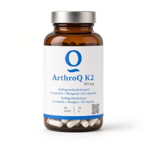 ArthroQ K2 60 kapselia – tuotepakkaus ja etiketti | QMedi
